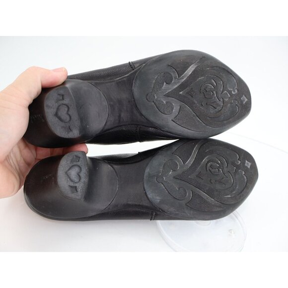 Think! Black Leather Mules Comfort Slip On Clog Shoe Womens 40 9 Comfort - Picture 10 of 12